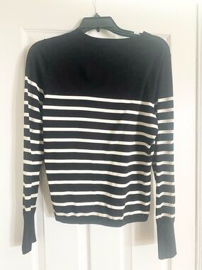 Express Black Ribbed Knit Pullover
